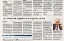 卡尔玛表示：新加坡港口自动化势在必行