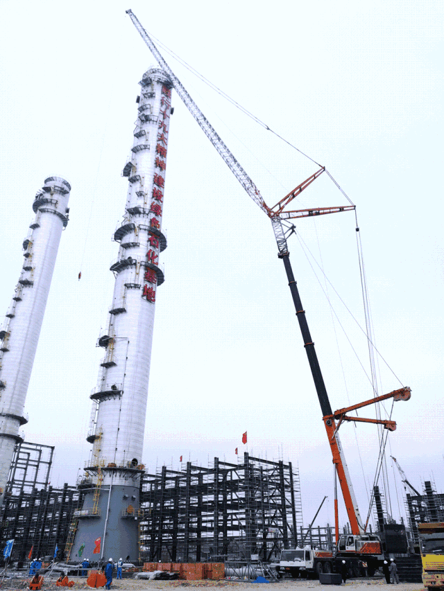 风华正茂！中联重科QAY400挑战高空精细作业 助力浙江石化乙烯项目