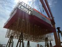 振华重工“振鲍1”号鲍鱼养殖装备顺利装船发运