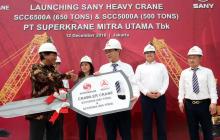 三一 两台大吨位履带吊同时交付，印度尼西亚市场王者归来