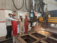 粤电新寮海上风电管桩项目顺利开工点火