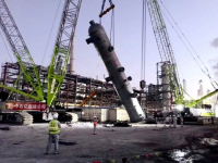 全能“双枪将”助力浙石化循环氢脱硫塔项目顺利吊装