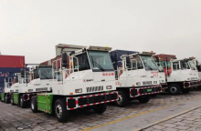 三一纯电动集装箱牵引车批量交车