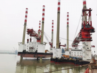 “风行”号风电安装平台顺利完成全程抬升测试