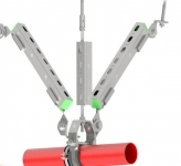 单管抗震支架 建筑抗震支吊架 防震组合件