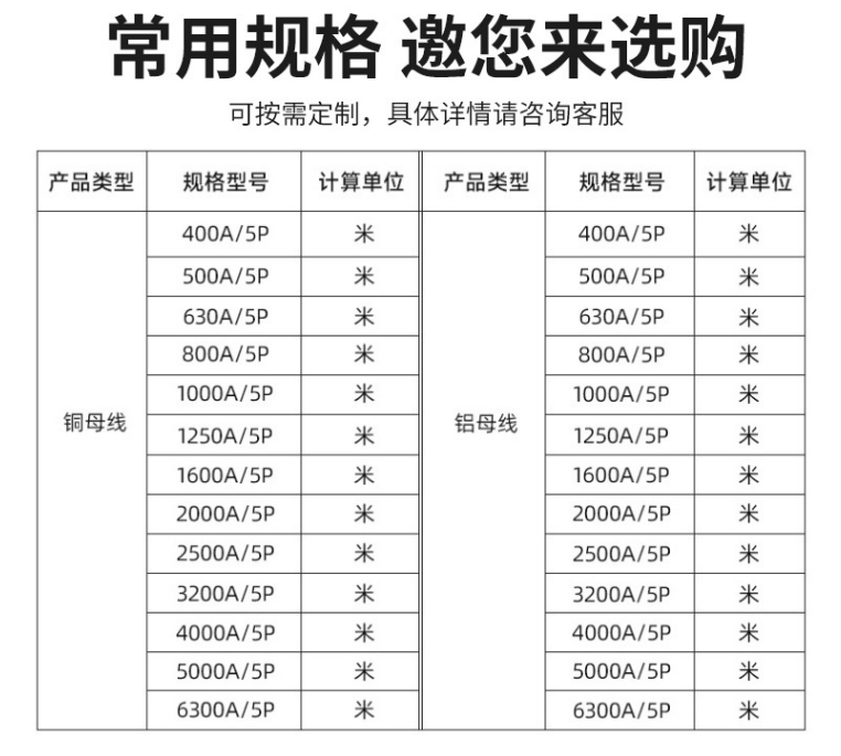 母线槽 插接稳定性好 可定制 尺寸齐全