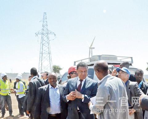 埃塞俄比亚总统视察三一阿达玛风电工程