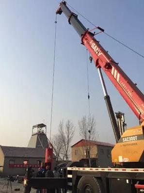 央视报道：三一SAC300T提升机参与平邑县石膏矿坍塌事故救援
