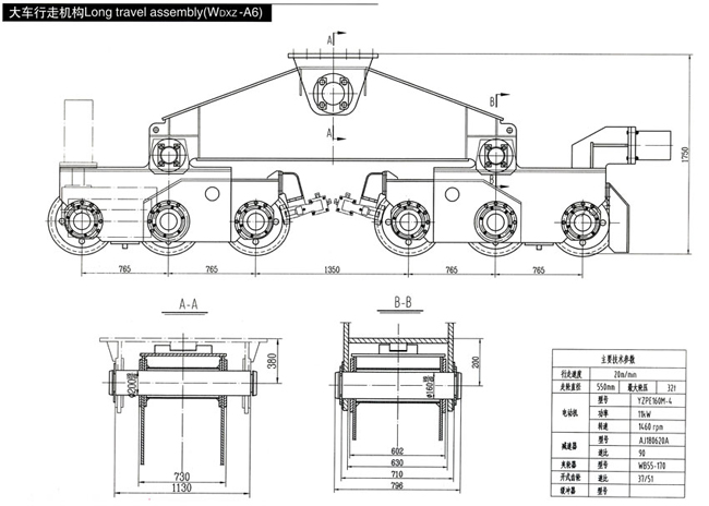江苏武东大车行走机构Long travel assembly(Wdxz-A6) Wdxz-A6