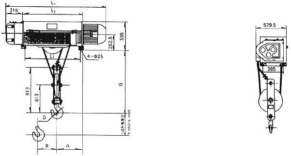 上海神劲:HDG、HC08型电动葫芦
