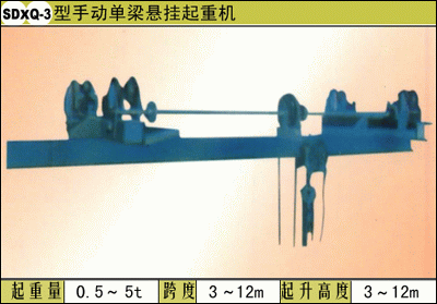 福建科杰:SDXQ-3型手动单梁悬挂起重机 SDXQ-3型