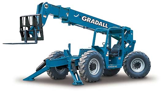 美国格瑞道(GRADALL)10,000 磅伸缩臂叉车 534D10-45_港机网