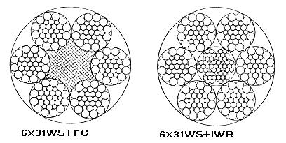 贵州巨龙: 圆股钢绳绳 6×31WS