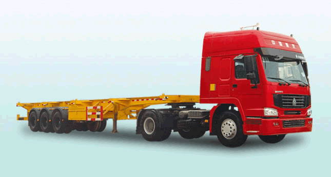 骨架式集装箱运输车 YGK9380TJZG