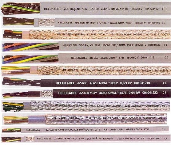 柔性电缆 高柔性控制电缆 HELUKABEL Z500 JB500 OZ500 OB500 F-CY-JZ JB750 JZ600 JZ602 JZ603 PURO-JZ OB750 SY-JZ SY_港机网