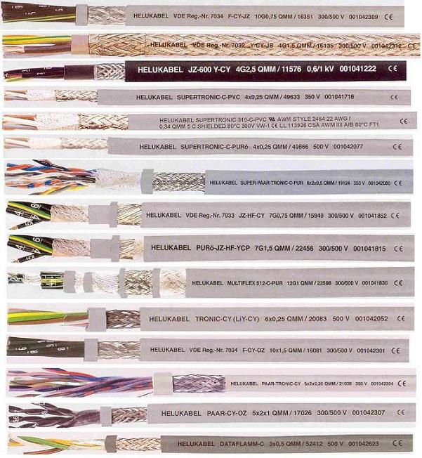 德国和柔屏蔽线 德国和柔电缆HELUKABEL F-CY-JZ JZ-HF-CY SUPERTRONIC-C-PVC TRONIC-CY Y-CY-JZ Y-CY-JB LifYCY PUR-JZ-H