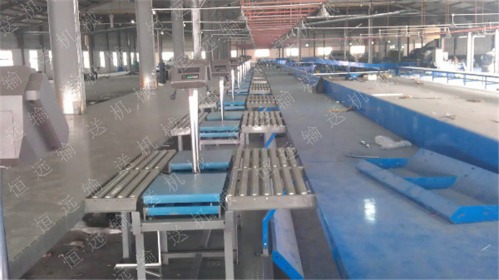 移载式滚筒传送线，顶升辊道流水线，成品分拣滚轮线 HY-23